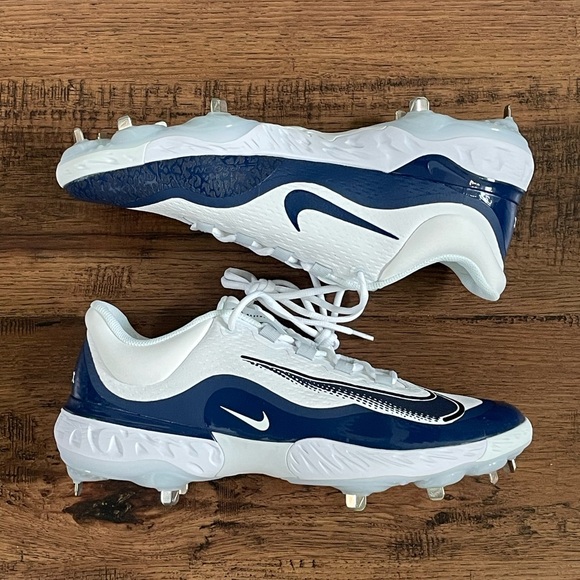 Nike Alpha Huarache Elite 4 Low ‘White Navy’ (size mens 14) - Picture 1 of 6